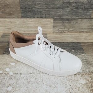 SOUL Naturalizer Neela Womens Shoes Sz 8 W Running White Leather Lace Up Sneaker